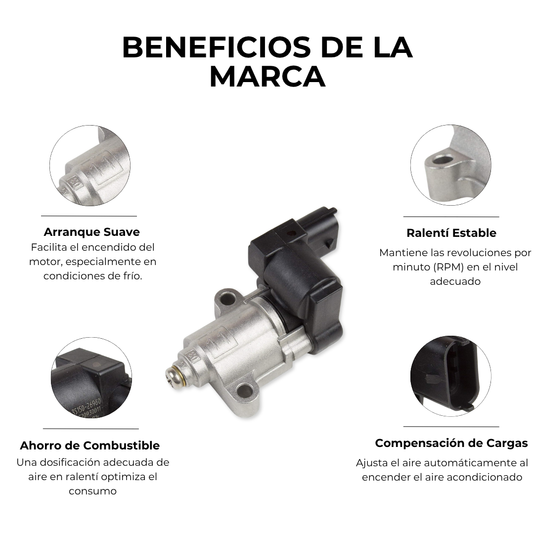 VALVULA IAC HYUNDAI ACCENT 1.6 ELANTRA 2.0 TIBURON 2.0 KIA RIO SPECTRA 2.0 SPORTAGE 2.0