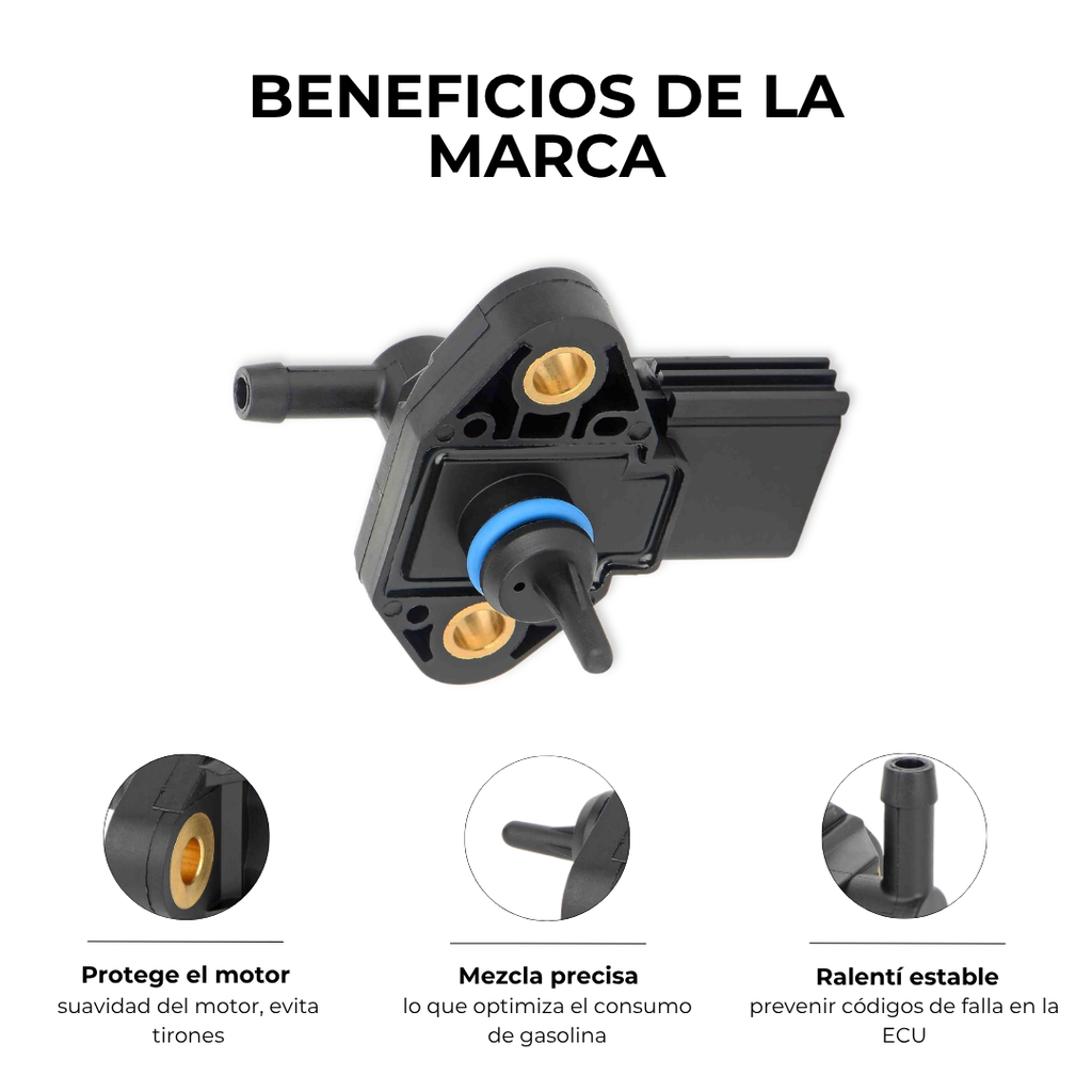 SENSOR DE PRESIÓN DE RIEL DE COMBUSTIBLE FORD EXPLORER SPORT TRAC 2010 F250 F350 F550 SUPER DUTY 6.8 V10 GASOLINA MUSTANG ESCAPE EXPEDITION EXPLORER